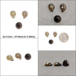 Serpentine Amazonite & Smoky Quartz Gemstone Cabochon : Natural Untreated Unheated Leaf And Bullet Shape Set For Jewelry