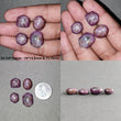 Johnson Star Ruby Gemstone Cabochon : 56cts - 71cts Natural Untreated Unheated 6Ray Star Ruby Hexagon Uneven Shape 4pcs Sets