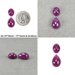 Purple Pink Ruby Gemstone Cabochon : Natural Untreated Unheated Ruby Oval & Pear Shape Sets