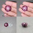 Johnson Star Ruby Gemstone Cabochon : 42cts - 65cts Natural Untreated Unheated Both Side 6Ray Star Ruby Hexagon Shape