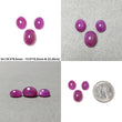 Ruby Gemstone Cabochon : Natural Untreated Unheated Ruby Round Oval & Triangle Shape Sets