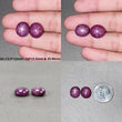 Star Ruby Gemstone Cabochon : Natural Untreated Unheated Red 6Ray Star Ruby Oval Shape 2pcs Sets