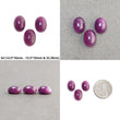Ruby Gemstone Cabochon : Natural Untreated Unheated Ruby Oval Shape 3pcs Sets