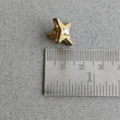 Cubic Zirconia Handmade Brass Earring : 1.00"*.75" 18k Gold Plated 3.50GMS Brass Boho Style Star Shape Stud Push Back Earring Gift For Her