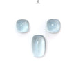 Blue Aquamarine Gemstone Cabochon & Carving: Natural Untreated Aquamarine Oval Pear, Cushion Shape Cabochon 2pcs, 3pcs Set March Birthstone