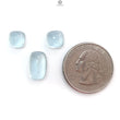 Blue Aquamarine Gemstone Cabochon & Carving: Natural Untreated Aquamarine Oval Pear, Cushion Shape Cabochon 2pcs, 3pcs Set March Birthstone