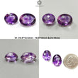 Rutile Amethyst Quartz Gemstone Checker Cut: Natural Untreated Purple Amethyst Oval, Pear & Baguette Shape 2pcs Set for Jewelry February Birthstone