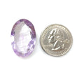 Rutile Amethyst Quartz Gemstone Faceted ,Checker Cut: Natural Untreated Purple Amethyst Oval Shape 1pc for Jewelry February Birthstone