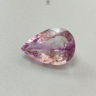 Rutile Amethyst Quartz Gemstone Faceted Cut: 50.70cts Natural Untreated Purple Amethyst Pear Shape 34*23mm 1Pc February Birthstone