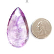 Rutile Amethyst Quartz Gemstone Faceted Cut: 77.30cts Natural Untreated Purple Amethyst Pear Shape 44*24mm 1pc February Birthstone