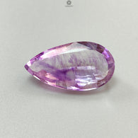 Rutile Amethyst Quartz Gemstone Faceted Cut: 77.30cts Natural Untreated Purple Amethyst Pear Shape 44*24mm 1pc February Birthstone