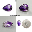 Rutile Amethyst Quartz Gemstone Faceted Cut: Natural Untreated Purple Amethyst Pear, Baguette Shape 1pc for Jewelry February Birthstone