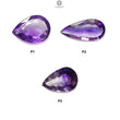 Rutile Amethyst Quartz Gemstone Faceted Cut: Natural Untreated Purple Amethyst Pear Shape 1pc for Jewelry February Birthstone