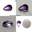 Rutile Amethyst Quartz Gemstone Faceted Cut: Natural Untreated Purple Amethyst Pear Shape 1pc for Jewelry February Birthstone