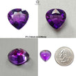 Rutile Amethyst Quartz Gemstone Faceted Cut: Natural Untreated Purple Amethyst Heart, Pear Shape 1pc for Jewelry February Birthstone