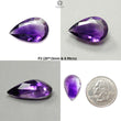 Rutile Amethyst Quartz Gemstone Faceted Cut: Natural Untreated Purple Amethyst Heart, Pear Shape 1pc for Jewelry February Birthstone