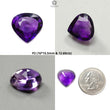 Rutile Amethyst Quartz Gemstone Faceted Cut: Natural Untreated Purple Amethyst Heart, Pear Shape 1pc for Jewelry February Birthstone