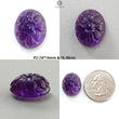 Citrine & Amethyst Quartz Gemstone Carving: Natural Untreated Unheated Yellow Citrine Purple Amethyst Hand Carved Oval Shape 1pc For Jewelry