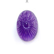 Citrine & Amethyst Quartz Gemstone Carving: Natural Untreated Unheated Yellow Citrine Purple Amethyst Hand Carved Oval Shape 1pc For Jewelry