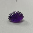 Purple Amethyst Quartz Gemstone Carving: Natural Untreated Unheated Amethyst Hand Carved Oval Shape 1pc for Jewelry February Birthstone