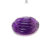 Purple Amethyst Quartz Gemstone Carving: Natural Untreated Unheated Amethyst Hand Carved Oval Shape 1pc for Jewelry February Birthstone