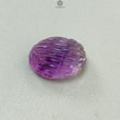 Purple Amethyst Quartz Gemstone Carving: Natural Untreated Unheated Amethyst Hand Carved Oval Shape 1pc for Jewelry February Birthstone