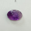 Purple Amethyst Quartz Gemstone Carving: Natural Untreated Unheated Amethyst Hand Carved Oval Shape 1pc for Jewelry February Birthstone