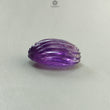 Purple Amethyst Quartz Gemstone Carving: Natural Untreated Unheated Amethyst Hand Carved Oval Shape 1pc for Jewelry February Birthstone