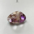 Rutile Amethyst Quartz Tumble : 97.80cts Natural Untreated Purple Amethyst Hexagon Specimen Uneven Shape 33*23mm