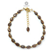 Golden Brown Chocolate Sapphire Beads Bracelet: 7.14gms