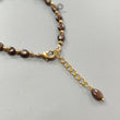 Golden Brown Chocolate Sapphire Beads Bracelet: 7.14gms Natural Untreated Sapphire Oval Shape Plain Brass Bracelet 6*5mm 6.70"