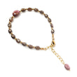 Golden Brown Chocolate Sapphire Beads Bracelet: 44.40cts Natural Untreated Ruby Oval Plain Brass Bracelet 8*5mm - 12*10mm 6.50"