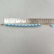 Blue Synthetic Turquoise Beads Bracelet: 63.75cts Simulant Turquoise Baguette Plain Brass Bracelet 10mm 8"