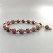 Zoisite Ruby & Emerald Beads Bracelet: 74.60cts Natural Untreated Zoisite Ruby Round Plain Brass Bracelet 4mm - 7mm 6.30"