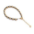 Yellow & Blue Sapphire Beads Bracelet: 58.85cts Natural Untreated Sapphire Round Plain Brass Bracelet 4mm - 6mm 6"