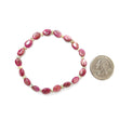 Red Ruby Beads Bracelet: 53.70cts Natural Chrysoberyl Cat's Eye Oval Round Plain Stretchable Bracelet 3.5mm - 8.5*7mm 7"