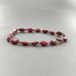 Red Ruby Beads Bracelet: 53.70cts Natural Chrysoberyl Cat's Eye Oval Round Plain Stretchable Bracelet 3.5mm - 8.5*7mm 7"