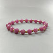 Red Ruby Beads Bracelet: 52.65cts Natural Untreated Ruby Cocktail Bracelet Plain Stretchable Brass Bracelet 6mm 6.50"