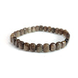 Golden Brown Chocolate Sapphire Beads Bracelet: 75.70cts Natural Untreated Sapphire Cushion Shape Plain Stretchable Bracelet 8*6mm 7"