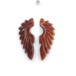 Multi Color Botswana Agate Gemstone Carving: Natural Untreated Bi-Color Agate Hand Carved Angel Wings Pair for Jewelry May Birthstone