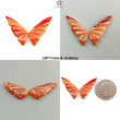 Peach Moonstone, Bi-Color Agate & Pink Opal Gemstone Carving: Natural Untreated Multi Color Gemstone Hand Carved Butterfly Pair for Jewelry