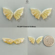 Multi Color Botswana Agate Gemstone Carving: Natural Untreated Bi-Color Agate Hand Carved Butterfly Pair for Jewelry May Birthstone