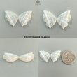 Multi Color Botswana Agate Gemstone Carving: Natural Untreated Bi-Color Agate Hand Carved Butterfly Pair for Jewelry May Birthstone