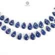 Blue Sapphire Rainbow Moonstone Plain Beads: 67.00cts (Apx) Natural Untreated Sapphire Plain  Teardrop Oval 6" (Apx) Beads 9*6mm - 12*8mm