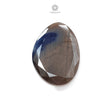 Blue Sliver Sheen Sapphire Gemstone Fancy Cut : Natural Untreated Unheated Sapphire Both Side Faceted Uneven Shape 1pc