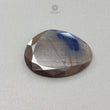 Blue Sliver Sheen Sapphire Gemstone Fancy Cut : Natural Untreated Unheated Sapphire Both Side Faceted Uneven Shape 1pc