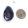 Blue Sliver Sheen Sapphire Gemstone Fancy Cut : Natural Untreated Unheated Sapphire Both Side Faceted Uneven Shape 1pc