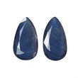 Blue Sapphire Gemstone Fancy Cut :21.70cts Natural Untreated  Sapphire Both Side Faceted Pear Shape Pair 20*11mm For Jewelry