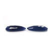 Blue Sapphire Gemstone Rose Cut : 21.60cts Natural Untreated  Sapphire Both Side Faceted Pear Shape 11*22mm Pair For Jewelry