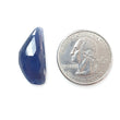 Blue Sapphire Gemstone Rose Cut Slice: 13.40cts Natural Untreated Sapphire Faceted Fancy Shape 15*11mm 1pc For Jewelry